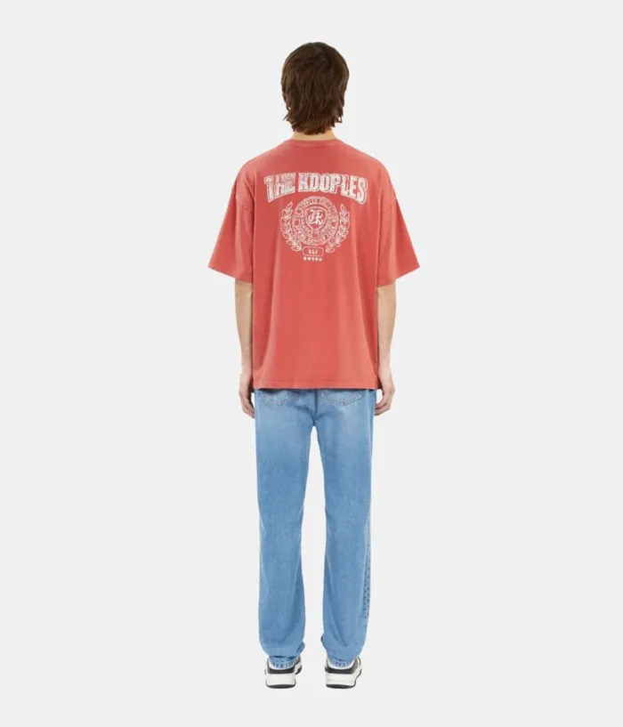Men Tshirts THE KOOPLES Red Tshirt With Blazon Serigraphy