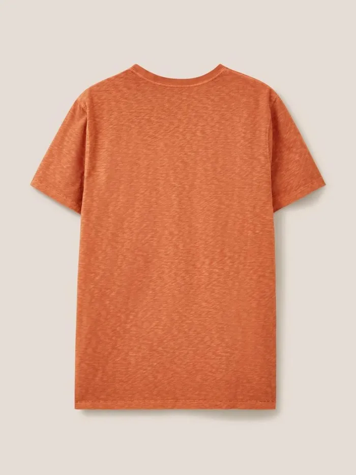 Men TSHIRTS White Stuff Abersoch Short Sleeve Tee Dark Orange