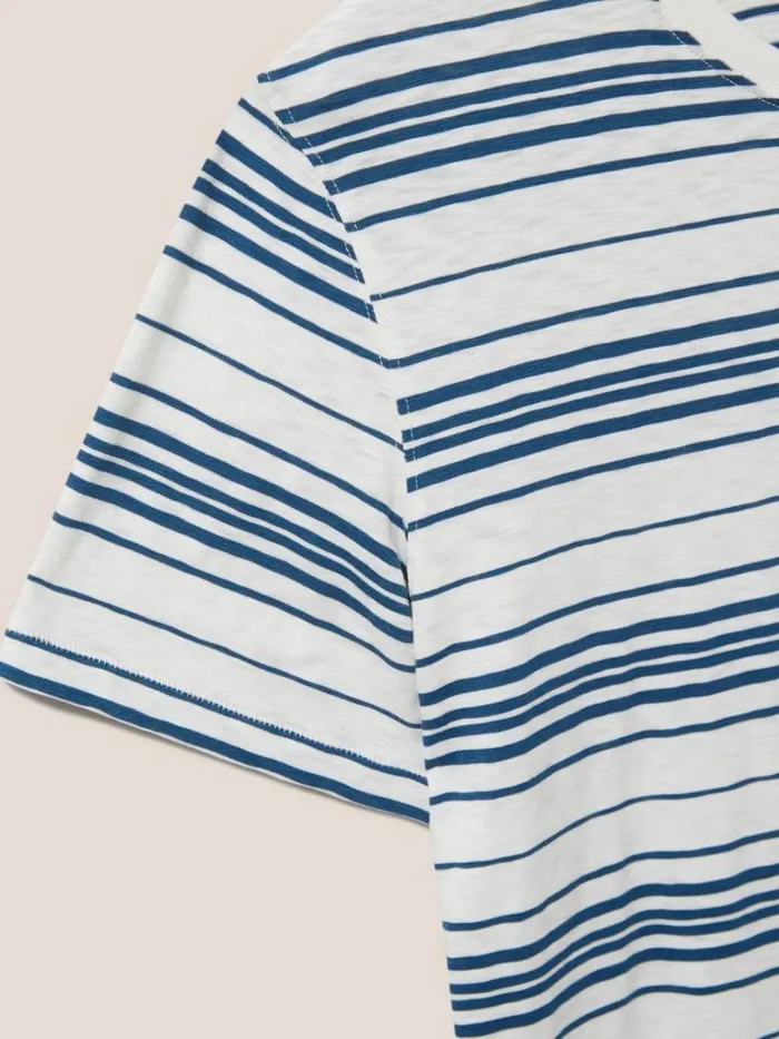 Men TSHIRTS White Stuff Abersoch Stripe SS Tee Natural White