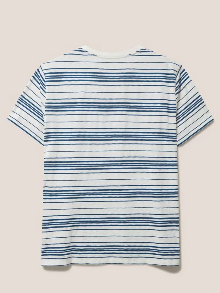 Men TSHIRTS White Stuff Abersoch Stripe SS Tee Natural White