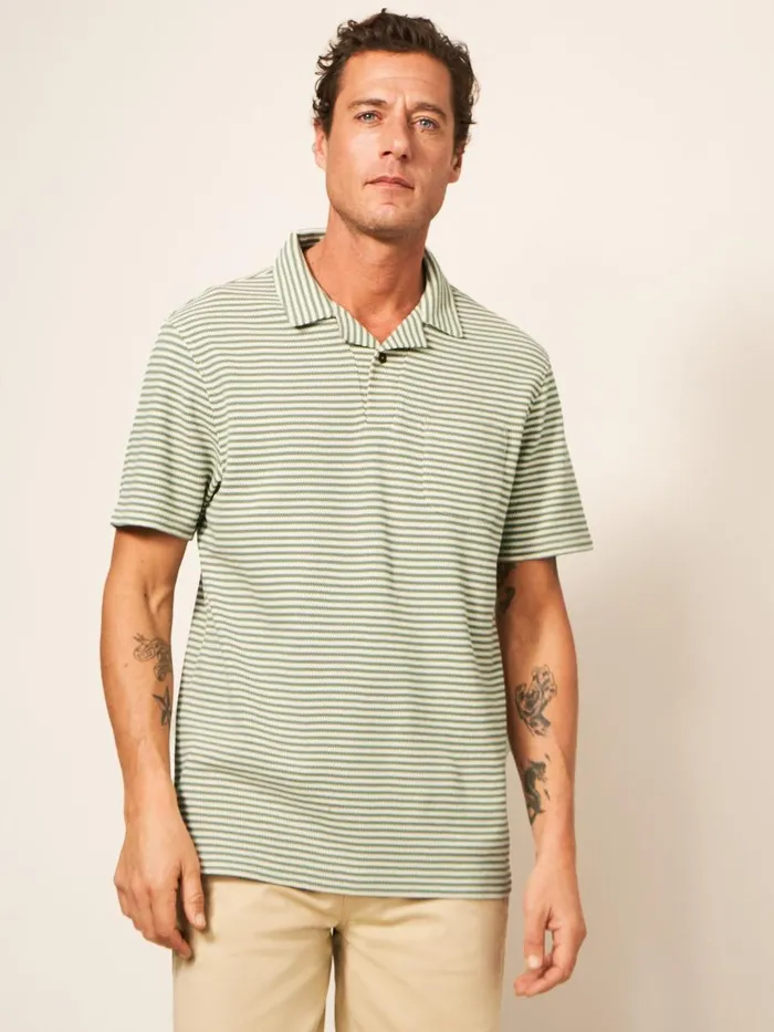Men TSHIRTS White Stuff Revere Stripe Polo Mint Green Men TSHIRTS White Stuff Revere Stripe Polo Mint Green