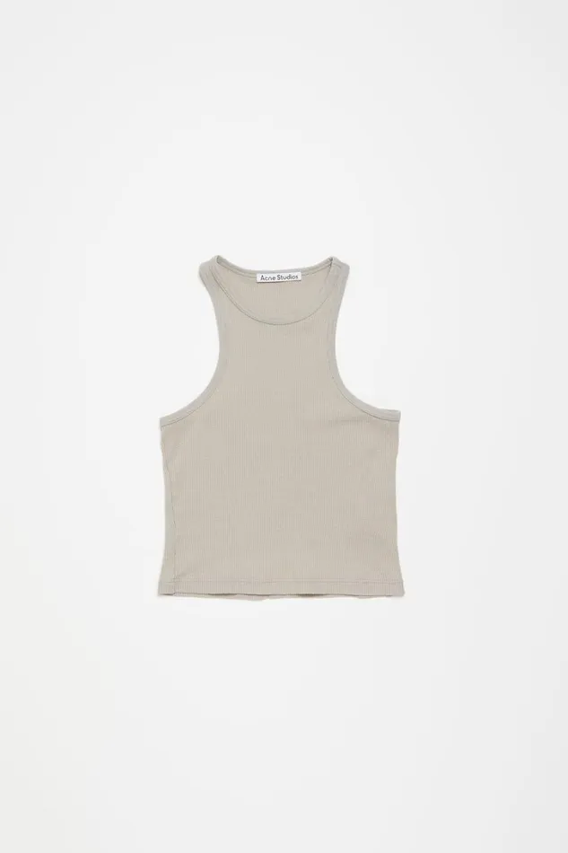 Men Tank Top 8211 Fitted Unisex Fit Bright Grey Acne Studios Tshirts
