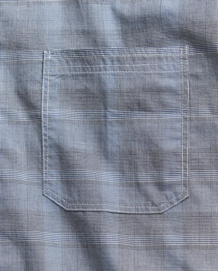 Men Tonal Grid Plaid Tuscumbia Shirt Bd Grey Billy Reid Shirting