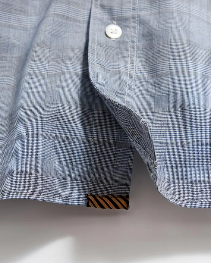 Men Tonal Grid Plaid Tuscumbia Shirt Bd Grey Billy Reid Shirting