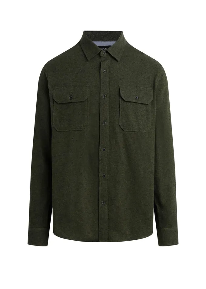 Men Tops Tees Joe039s Jeans CHESTER FLANNEL SHIRT Dusty Olive