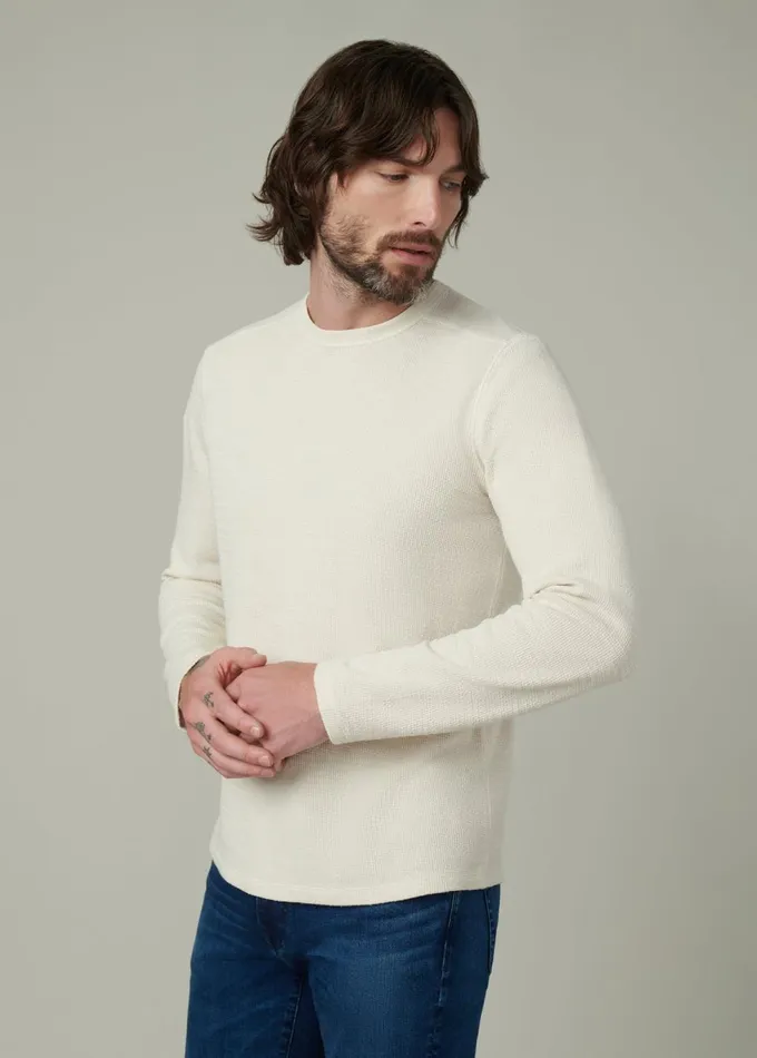 Men Tops Tees Joe039s Jeans TATE LONG SLEEVE CREWNECK Natural