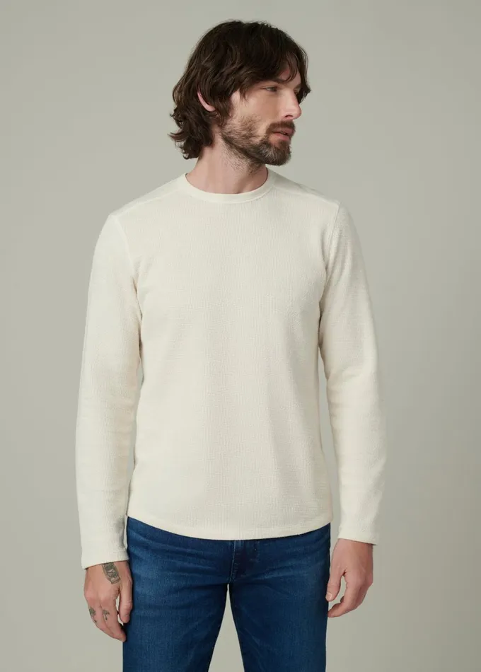 Men Tops Tees Joe039s Jeans TATE LONG SLEEVE CREWNECK Natural