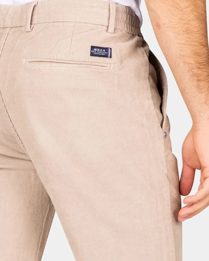 Men Trousers NZA New Zealand Auckland Corduroy Ecru Chino 8211 Chestnut