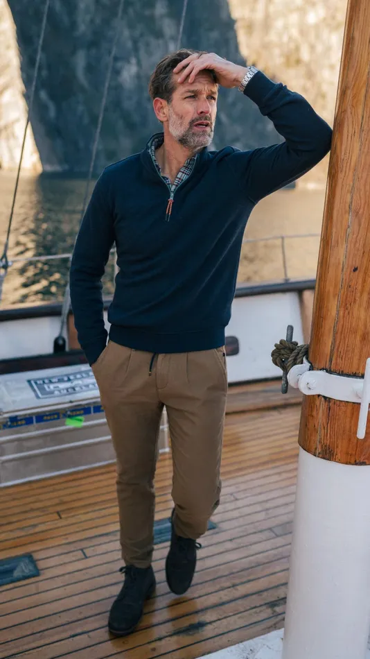 Men Trousers NZA New Zealand Auckland Cotton Dark Brown Chino 8211 Dark Mocca