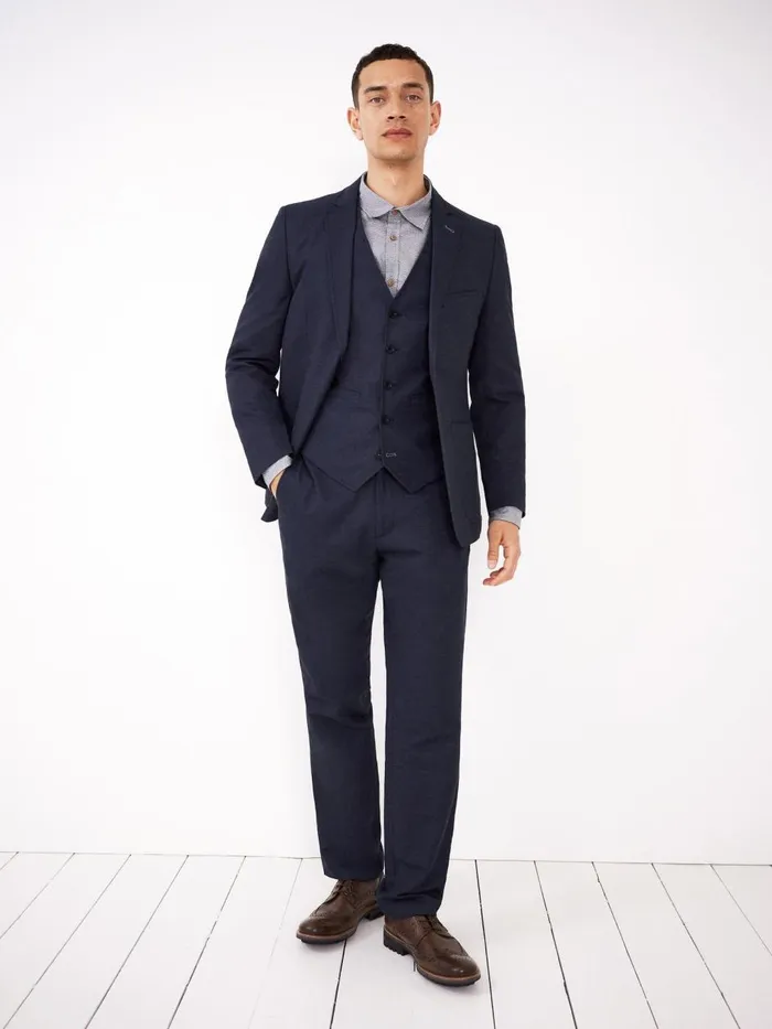 Men TROUSERS White Stuff Abbott Linen Trouser French Navy
