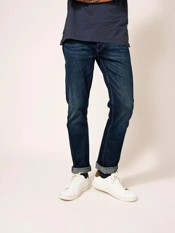 Men TROUSERS White Stuff Harwood Straight Jean Dark Blue