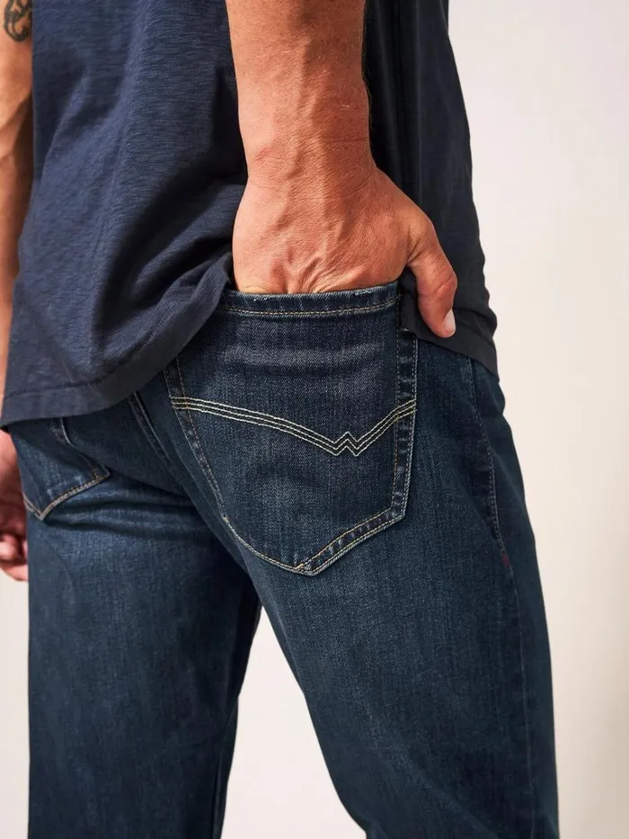 Men TROUSERS White Stuff Harwood Straight Jean Dark Blue Men TROUSERS White Stuff Harwood Straight Jean Dark Blue