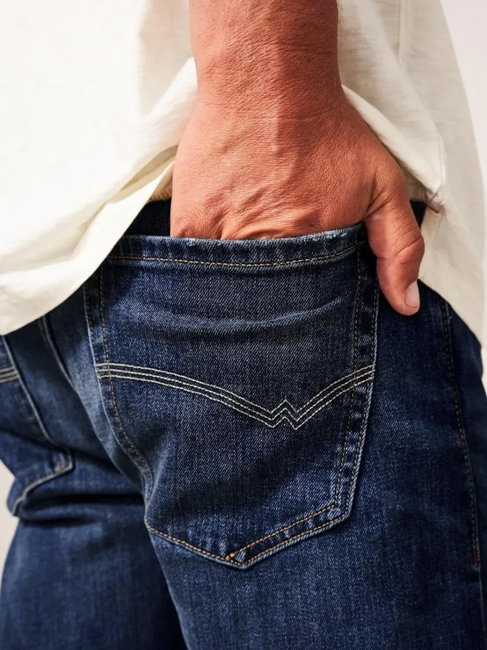 Men TROUSERS White Stuff Harwood Straight Jean Mid Denim Men TROUSERS White Stuff Harwood Straight Jean Mid Denim