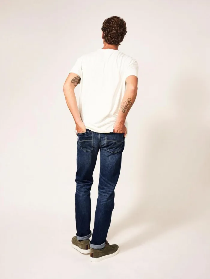 Men TROUSERS White Stuff Harwood Straight Jean Mid Denim Men TROUSERS White Stuff Harwood Straight Jean Mid Denim