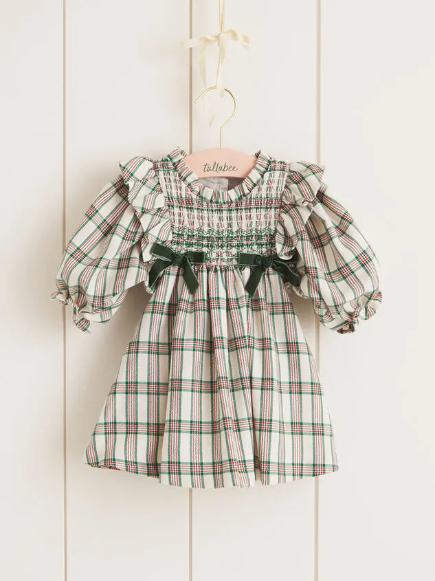 Mere Smocked Plaid Dress And Bloomer Set Green Girl Altar039d State Playwear