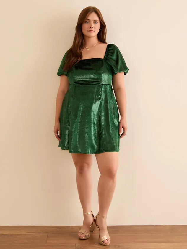 Meredith Mini Sparkle Velvet Dress Hunter Women Altar039d State Dresses