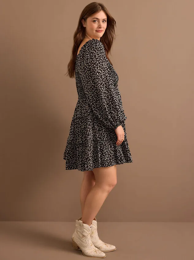 Mia Smocked Floral Mini Dress Black Women Altar039d State Dresses