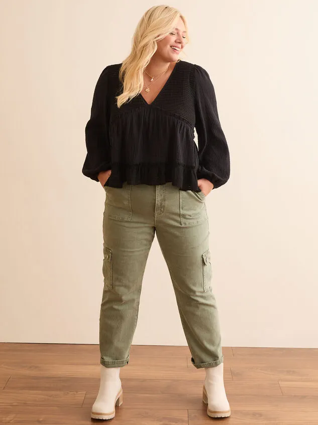 Mica Green Cargo Jeans Olive Women Altar039d State Bottoms