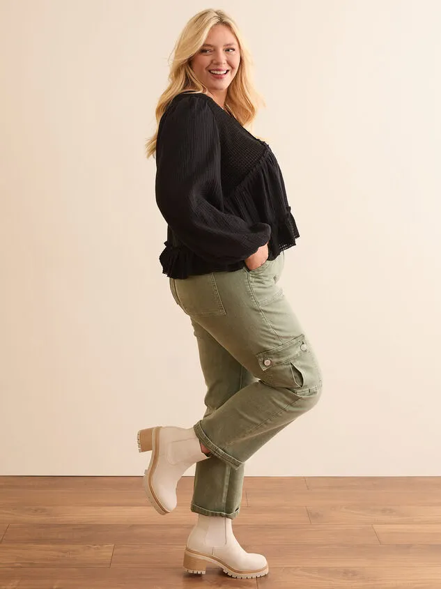 Mica Green Cargo Jeans Olive Women Altar039d State Bottoms