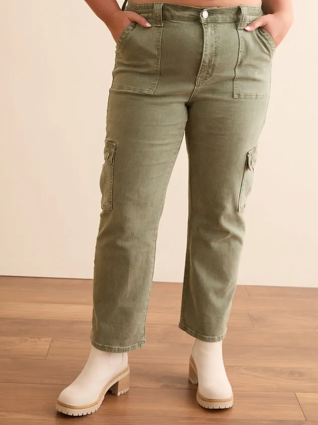 Mica Green Cargo Jeans Olive Women Altar039d State Bottoms