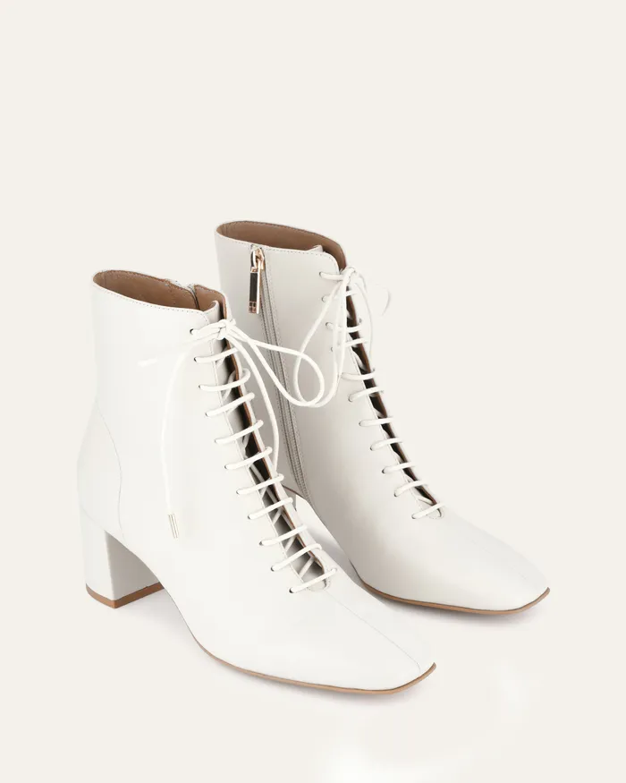 MID ANKLE BOOTS Cora mid ankle boots off white leather jomercer Women