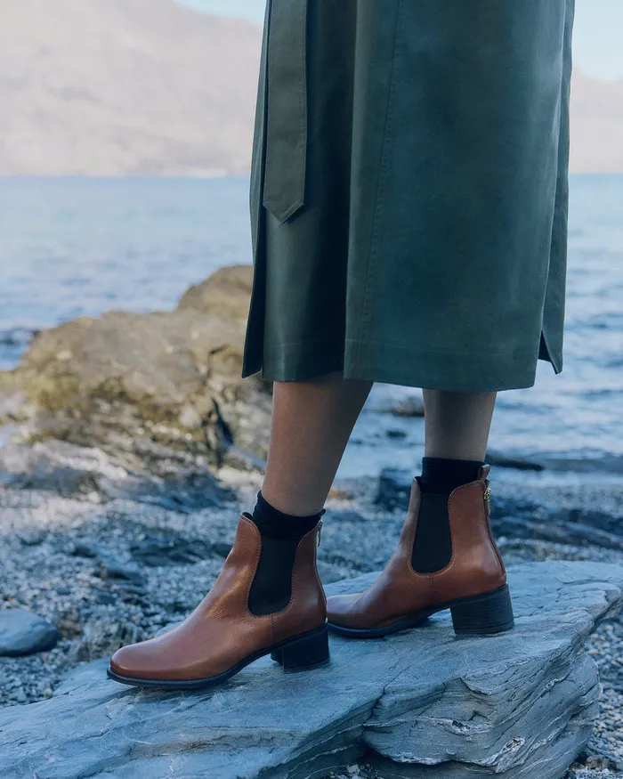 MID ANKLE BOOTS jomercer Women Claire mid ankle boots brandy leather MID ANKLE BOOTS jomercer Women Claire mid ankle boots brandy leather