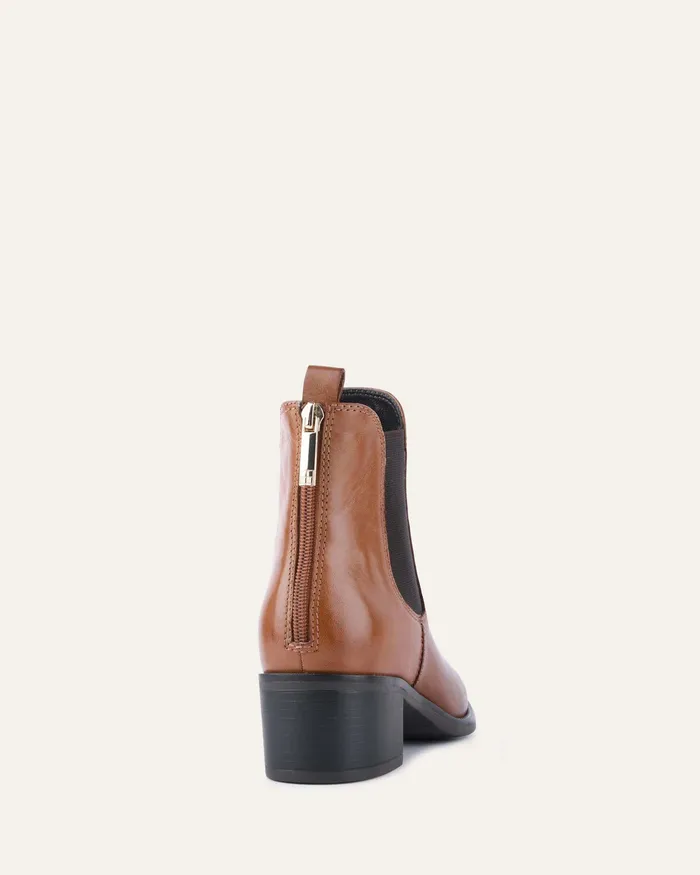 MID ANKLE BOOTS jomercer Women Claire mid ankle boots brandy leather MID ANKLE BOOTS jomercer Women Claire mid ankle boots brandy leather