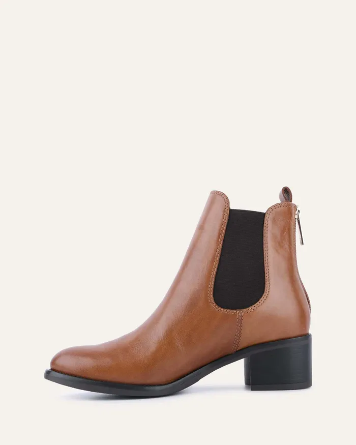 MID ANKLE BOOTS jomercer Women Claire mid ankle boots brandy leather MID ANKLE BOOTS jomercer Women Claire mid ankle boots brandy leather