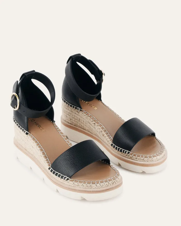 MID HEELS jomercer Women Kelly mid heel wedges black white MID HEELS jomercer Women Kelly mid heel wedges black white
