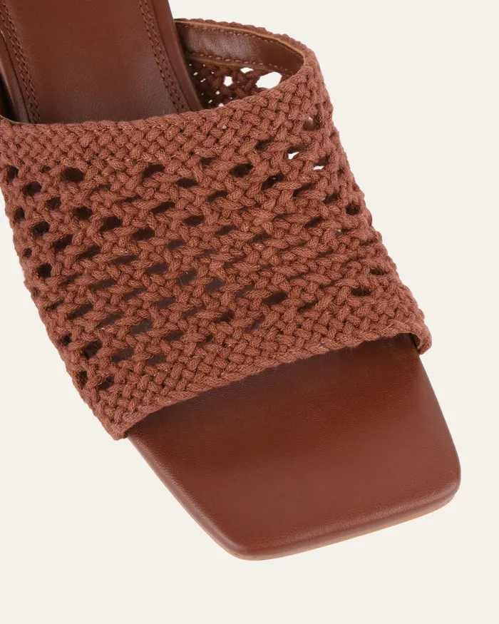 MID HEELS Jordyn mid heel sandals cognac textile jomercer Women MID HEELS Jordyn mid heel sandals cognac textile jomercer Women