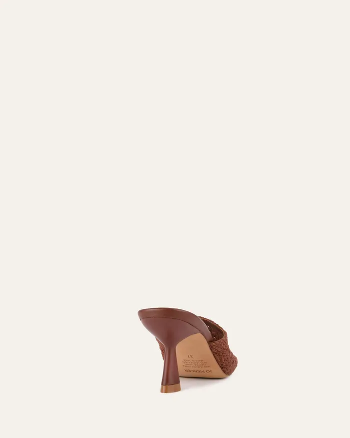 MID HEELS Jordyn mid heel sandals cognac textile jomercer Women MID HEELS Jordyn mid heel sandals cognac textile jomercer Women