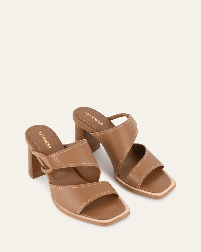 MID HEELS Women jomercer Cammy mid heel sandals tan leather