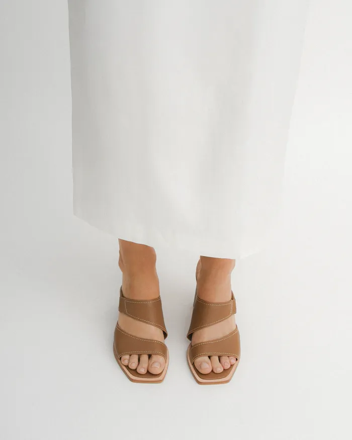 MID HEELS Women jomercer Cammy mid heel sandals tan leather