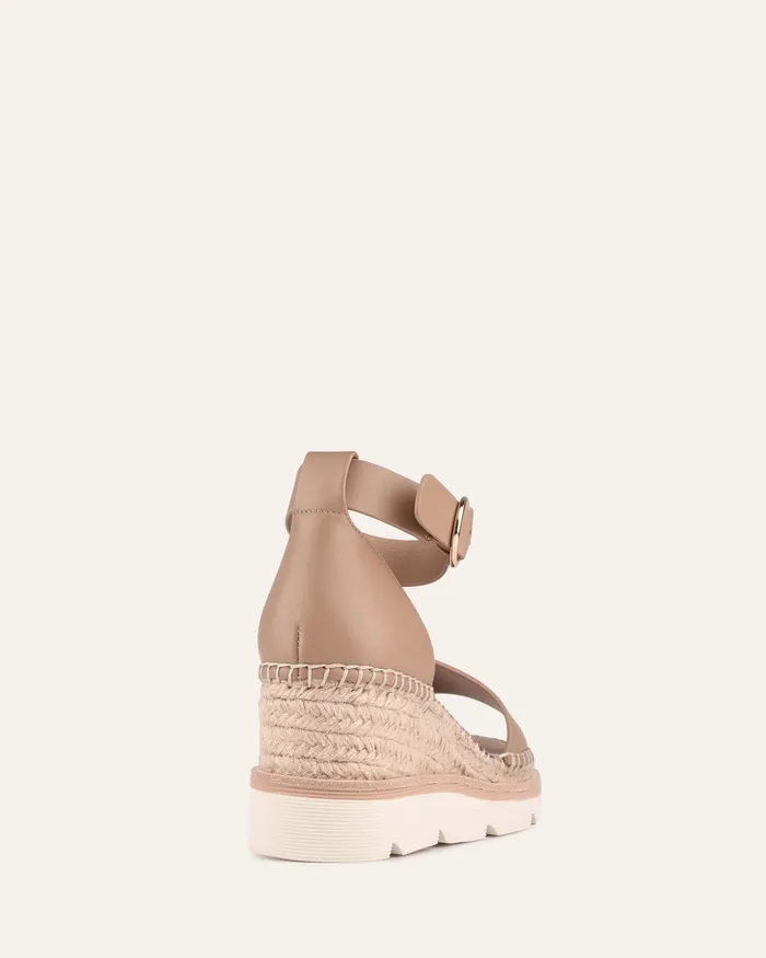 MID HEELS Women Kelly mid heel wedges tan leather jomercer MID HEELS Women Kelly mid heel wedges tan leather jomercer