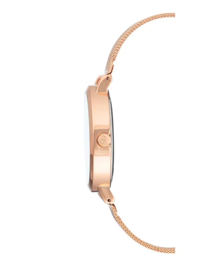 Minimalist Mesh Bracelet Watch Rose Goldtone Women Nine West Straps