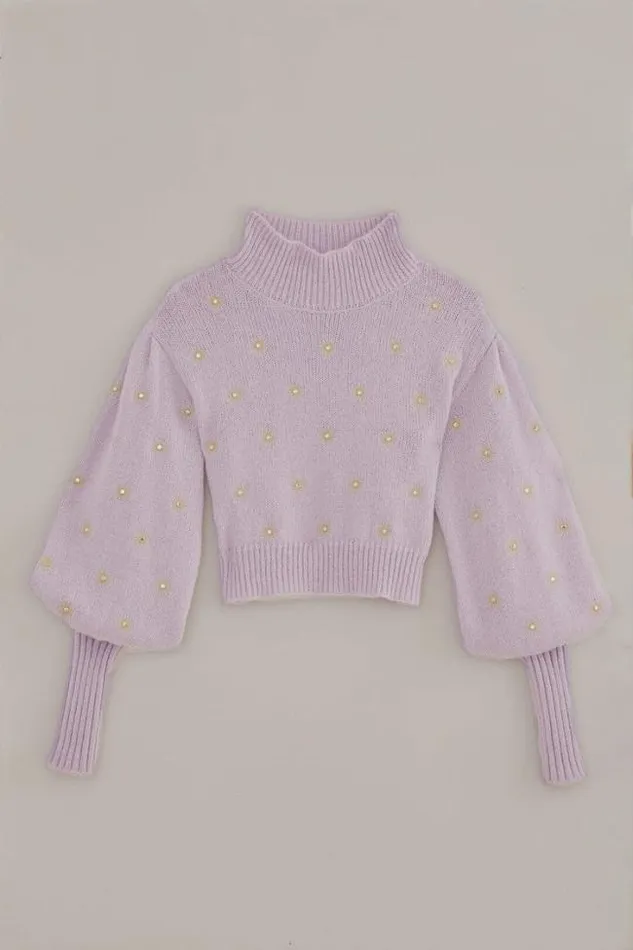 Mirror Embroidered Knit Sweater Women FARM Rio Sweaters and Sweatshirts