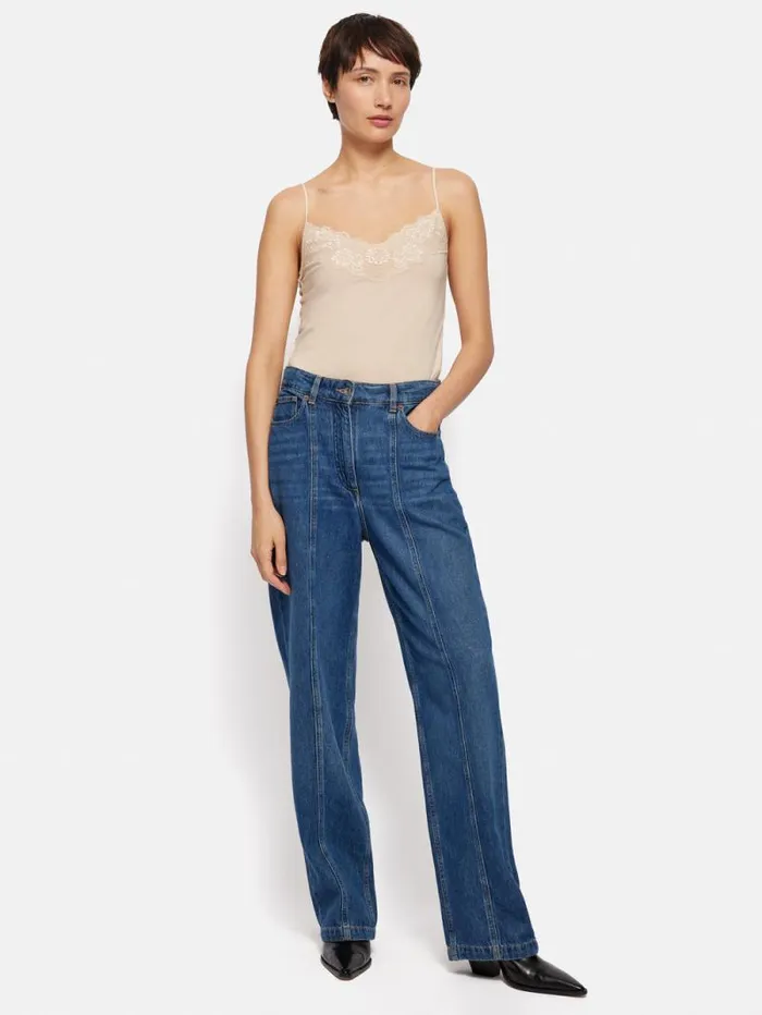 Modal Lace Vest Pale Sand Women Jigsaw Shirts and Tops