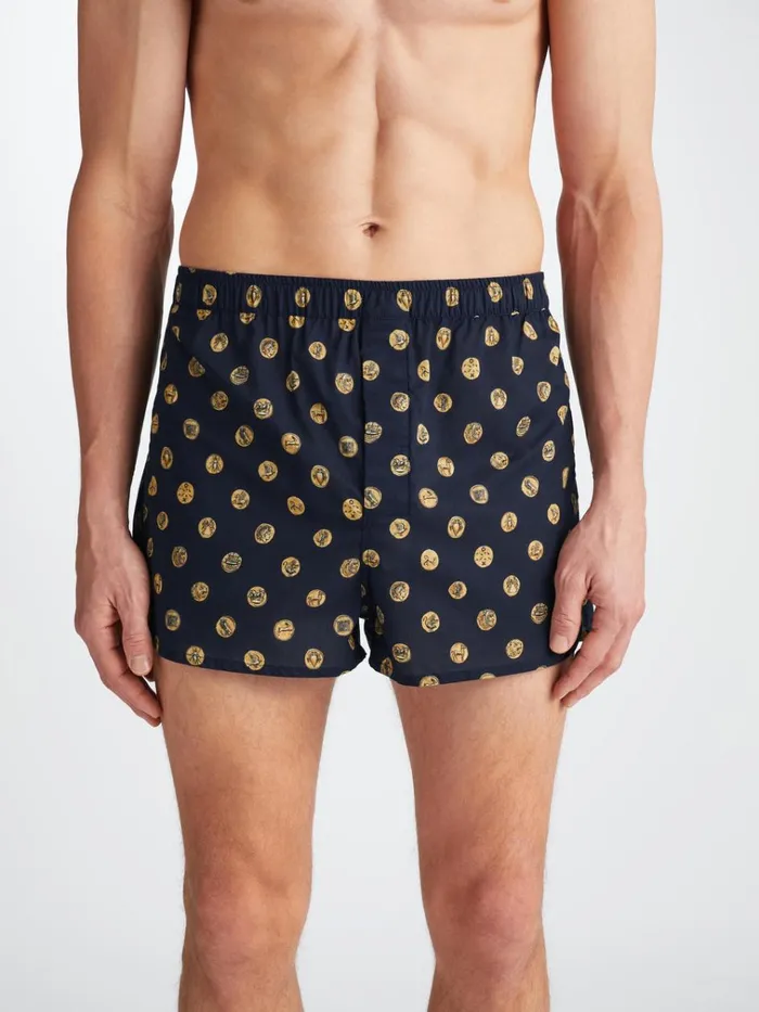 Modern Fit Boxer Shorts Men Derek Rose Modern Fit Boxers Ledbury 78 Cotton Batiste Navy