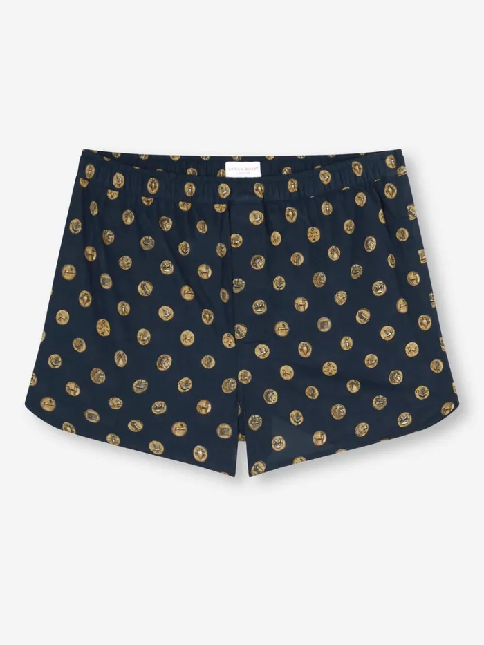 Modern Fit Boxer Shorts Men Derek Rose Modern Fit Boxers Ledbury 78 Cotton Batiste Navy