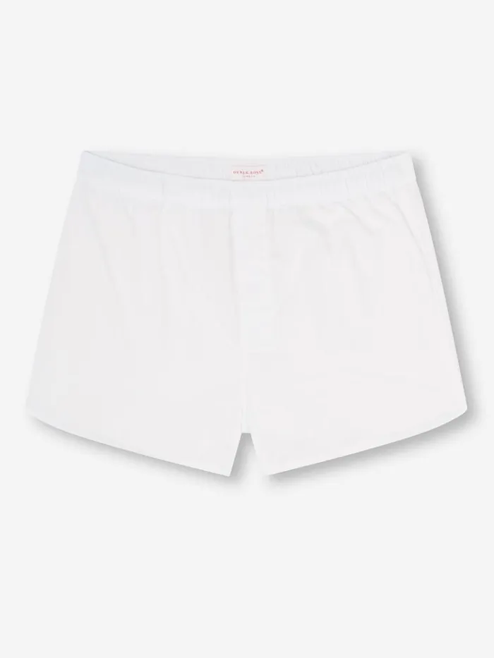 Modern Fit Boxer Shorts Men Derek Rose Modern Fit Boxers Savoy Cotton White