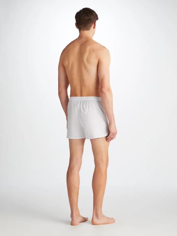 Modern Fit Boxer Shorts Men Derek Rose Modern Fit Boxers Savoy Cotton White