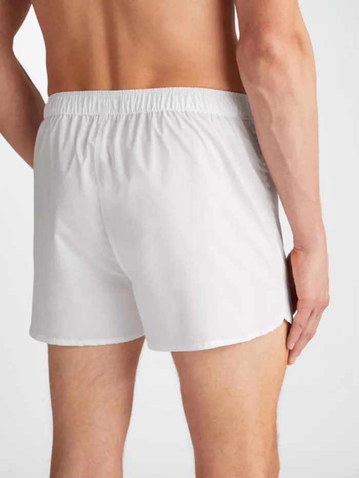 Modern Fit Boxer Shorts Men Derek Rose Modern Fit Boxers Savoy Cotton White