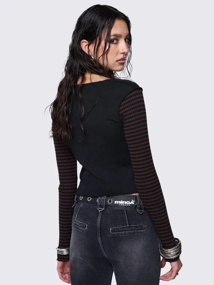 Monarch Striped Top Women Minga London Tops and TShirts