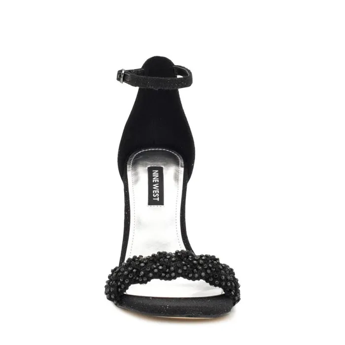 Morelov Heeled Sandals Black Crystal Women Nine West Sandals Morelov Heeled Sandals Black Crystal Women Nine West Sandals