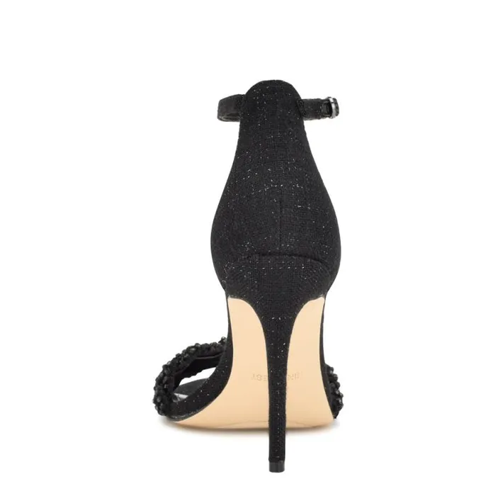 Morelov Heeled Sandals Black Crystal Women Nine West Sandals Morelov Heeled Sandals Black Crystal Women Nine West Sandals