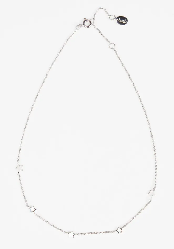Necklaces Women Hush Multi Star Choker Silver