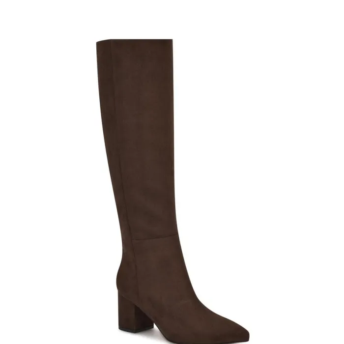 Netion Knee High Boots Dark Brown Women Nine West Boots and Booties Netion Knee High Boots Dark Brown Women Nine West Boots and Booties