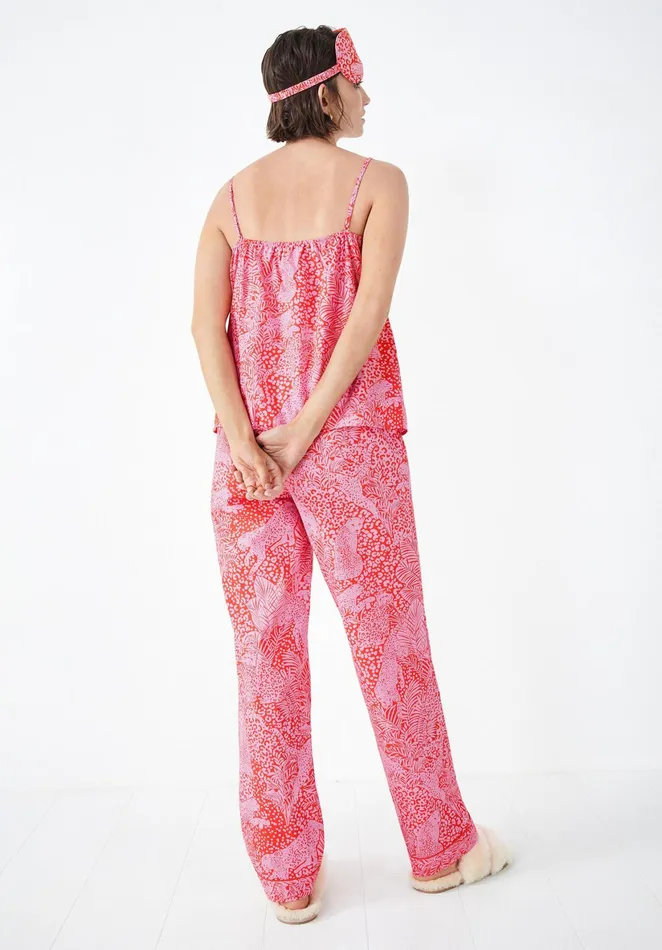 Nightwear Women Hush Isla Printed Cami Pyjamas Hidden Leopard Orangepink