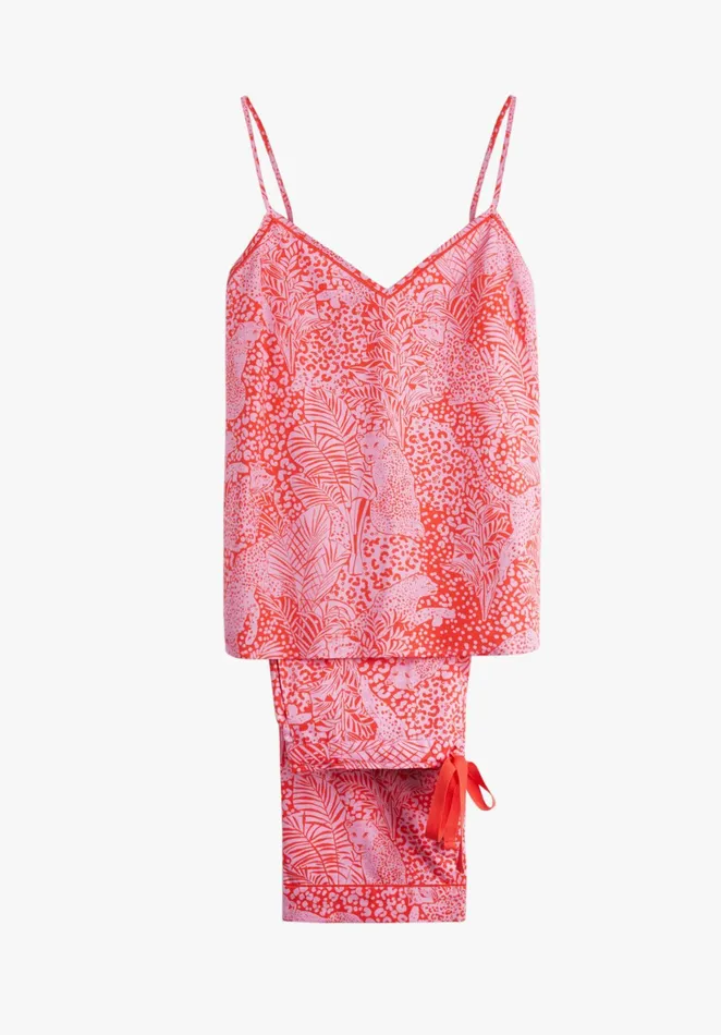 Nightwear Women Hush Isla Printed Cami Pyjamas Hidden Leopard Orangepink