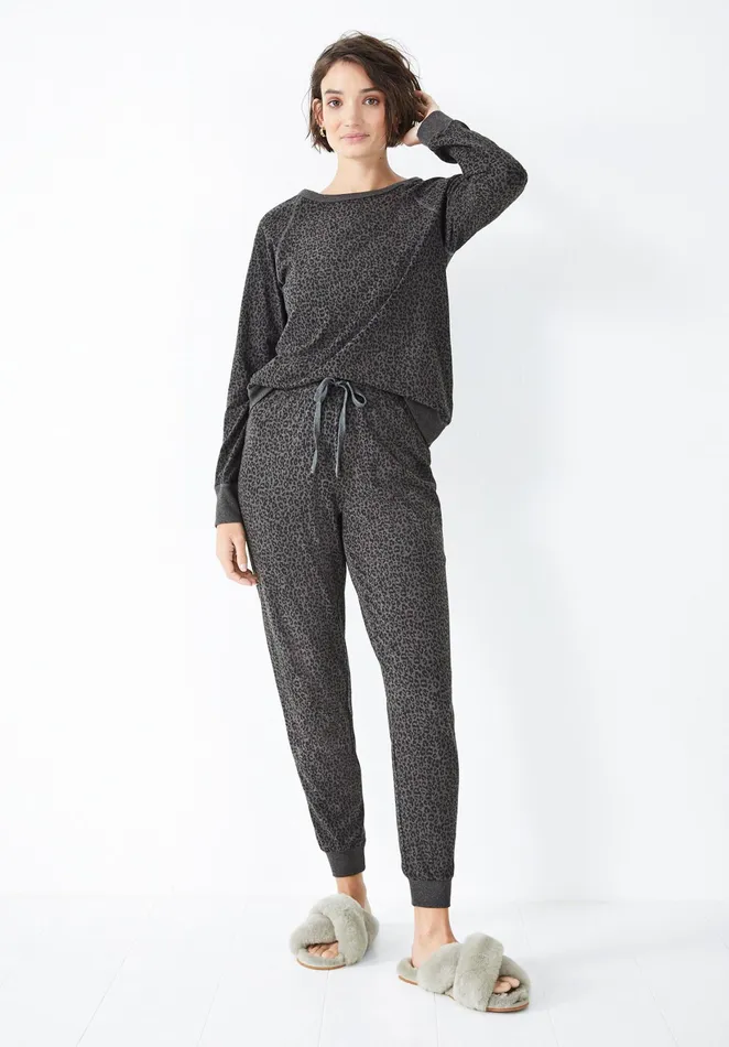 Nightwear Women Hush Joey Printed Pyjamas Charcoalblackprint